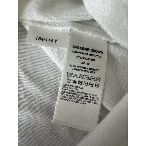 Orlebar Brown Terry Polo Shirt Men’s XXLarge White Pool Short Sleeve - Picture 6 of 10